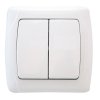 Выключатель Маргарита 2кл. белый (10/200)