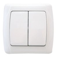 Выключатель Маргарита 2кл. белый (10/200)