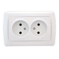 Розетка Маргарита 2-ая белая б/з (10/200)