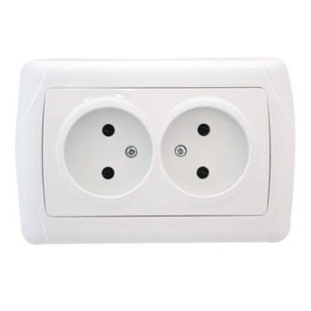 Розетка Маргарита 2-ая белая б/з (10/200)