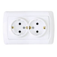 Розетка Маргарита 2-ая белая с/з (10/200)