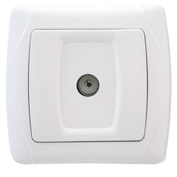 Розетка Маргарита TV белая (10)