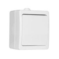 Выключатель Аллегро 1кл. белый IP54 (10/100)
