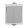 Bыключатель Аллегро 2кл. серый IP54 (10)
