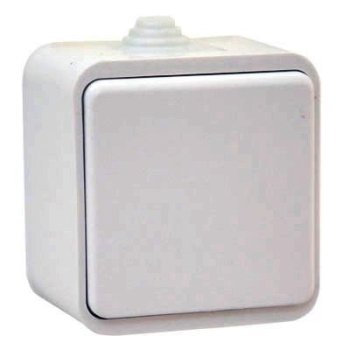 Выключатель Клио 1кл IP44 белый (10)