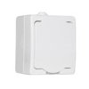 Pозетка Аллегро 1-ая белый с/з крышка IP54 (10)