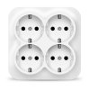 Розетка IONICH 4-ая белый с/з квадрат (6)