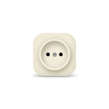 Розетка IONICH 1-ая без заземления слоновая кость (10)