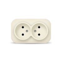 Розетка IONICH 2-ая слоновая кость б/з (10/200)