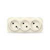 Розетка IONICH 3-ая без заземления слоновая кость (10)