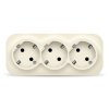 Розетка IONICH 3-ая с/з слоновая кость (8/80)