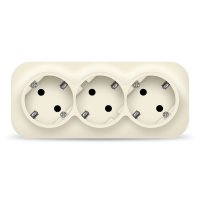 Розетка IONICH 3-ая с/з слоновая кость (8/80)