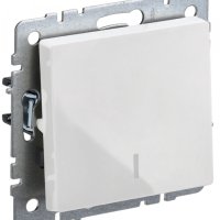 Механизм выключателя 1кл подсветка белый IEK Brite
