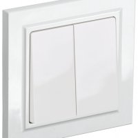 Выключатель 2кл белый IEK Brite