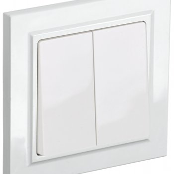 Выключатель 2кл белый IEK Brite