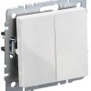 Механизм выключателя 2кл белый IEK Brite