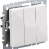 Механизм выключателя 3кл белый IEK Brite