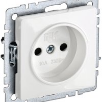 Механизм розетки 1-ая без заземления белый IEK Brite