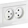 Механизм розетки 2-ая без заземления белый IEK Brite