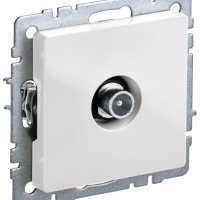 Механизм розетки TV 1-ая проходная белый IEK Brite