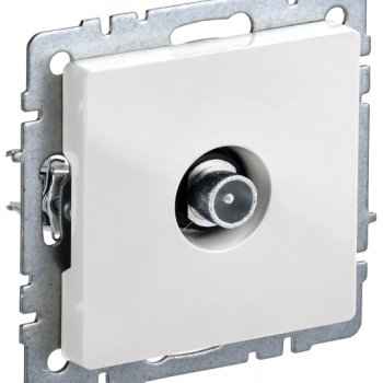 Механизм розетки TV 1-ая проходная белый IEK Brite