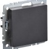 Механизм выключателя 1кл проходной черный IEK Brite