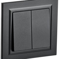 Выкл 2кл черный IEK Brite (10/100)