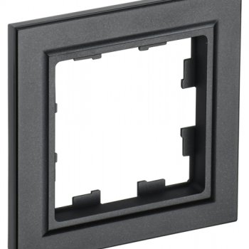 Рамка 1-ая черный IEK Brite