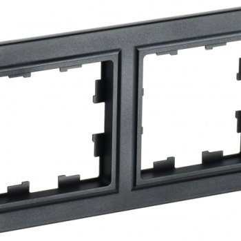 Рамка 2-ая черный IEK Brite