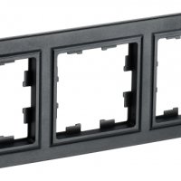 Рамка 3-ая черный IEK Brite