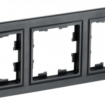 Рамка 3-ая черный IEK Brite
