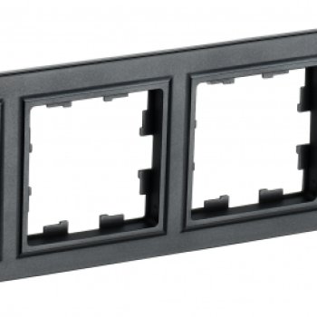 Рамка 4-ая черный IEK Brite