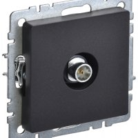 Механизм розетки TV оконечная черный IEK Brite