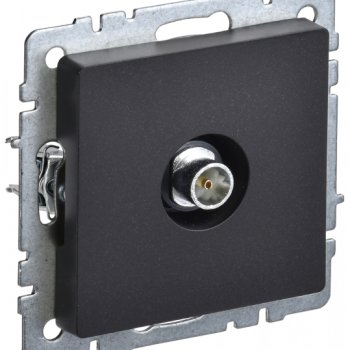 Механизм розетки TV оконечная черный IEK Brite