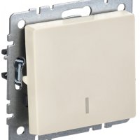 Выкл 1кл подсв механизм бежевый IEK Brite (10/100)