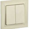 Выкл 2кл бежевый IEK Brite (10/100)