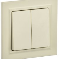 Выкл 2кл бежевый IEK Brite (10/100)