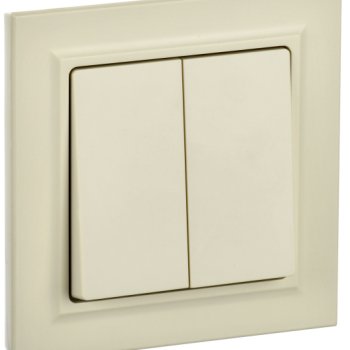 Выкл 2кл бежевый IEK Brite (10/100)
