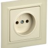 Розетка 1-ая б/з бежевый IEK Brite (10/100)
