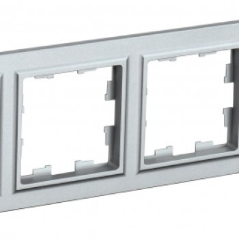 Рамка 4-ая алюминий IEK Brite (10/100)