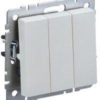 Выкл 3кл механизм жемчуг IEK Brite (10/100)