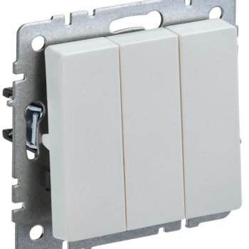 Выкл 3кл механизм жемчуг IEK Brite (10/100)