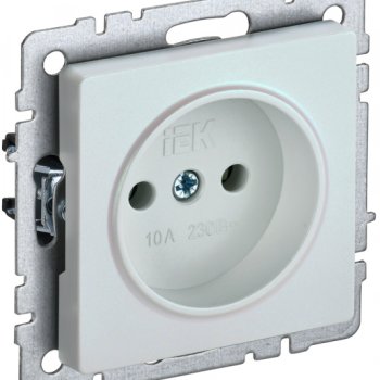 Механизм розетки 1-ая без заземления жемчуг IEK Brite