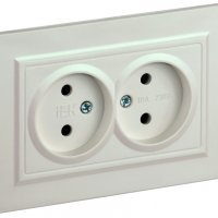 Механизм розетки 2-ая без заземления жемчуг IEK Brite