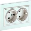 Механизм розетки 2-ая с заземлением жемчуг IEK Brite