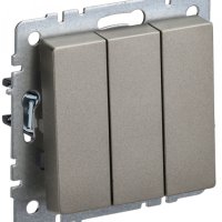 Выкл 3кл механизм шампань IEK Brite (10/100)