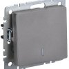 Выкл 1кл подсв механизм сталь IEK Brite (10/100)