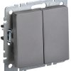 Механизм выключателя 2кл сталь IEK Brite