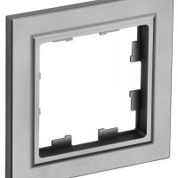 Рамка 1-ая сталь IEK Brite (10/100)