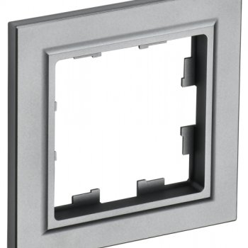 Рамка 1-ая сталь IEK Brite (10/100)